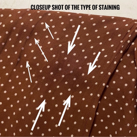 Reformation Lucky Wrap Mini Dress in Cappuccino Brown & White Polka Dot Print - Picture 14 of 14